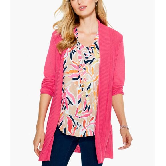 New ~ NIC + ZOE ~ Rose Quartz Twirl Away Cardigan ~ Size Small - Picture 1 of 9